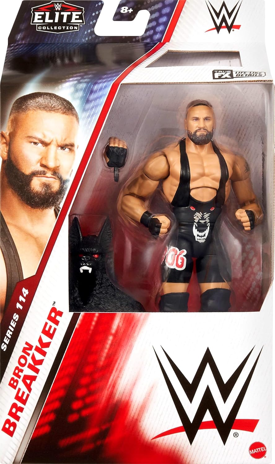 Mattel WWE Elite Action Figure & Accessories Bron Breakker with 25 Articulation Points & Swappable Hands