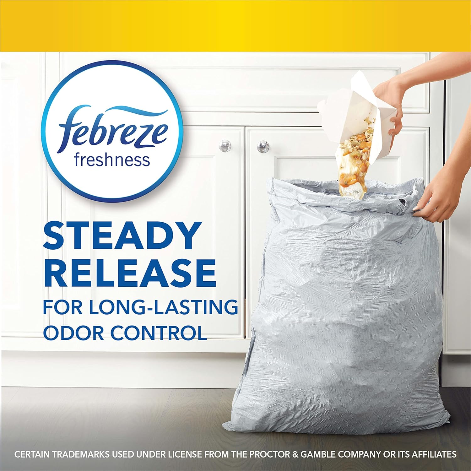 Glad Trash Bags, ForceFlex Tall Kitchen Drawstring Garbage Bags 13 Gallon White Trash Bag