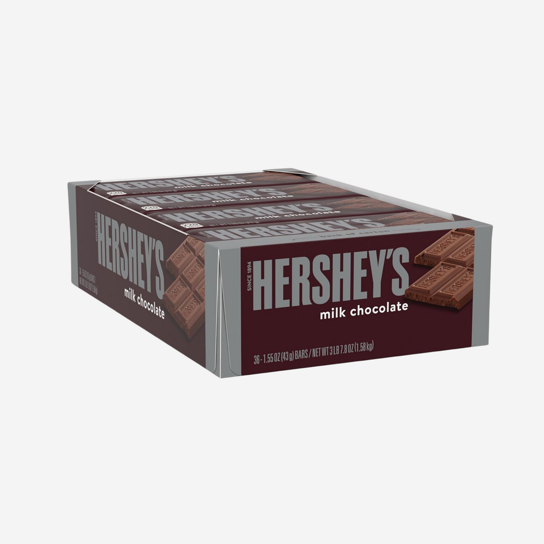 HERSHEY'S Milk Chocolate Candy Bars, 1.55 oz (36 Count)