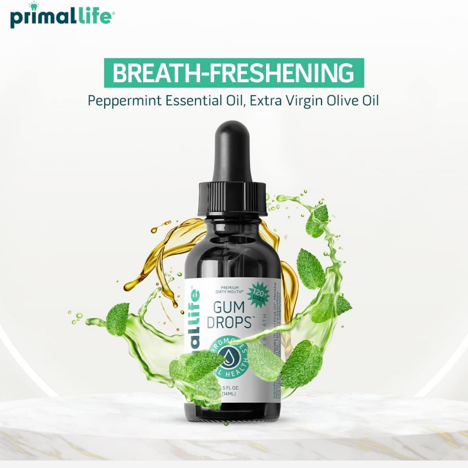 Primal Life Organics - Dirty Mouth Gum Serum, Natural Essential Oils, Promotes Good Breath, Gentle Mouthwash, Supports Good Oral Health