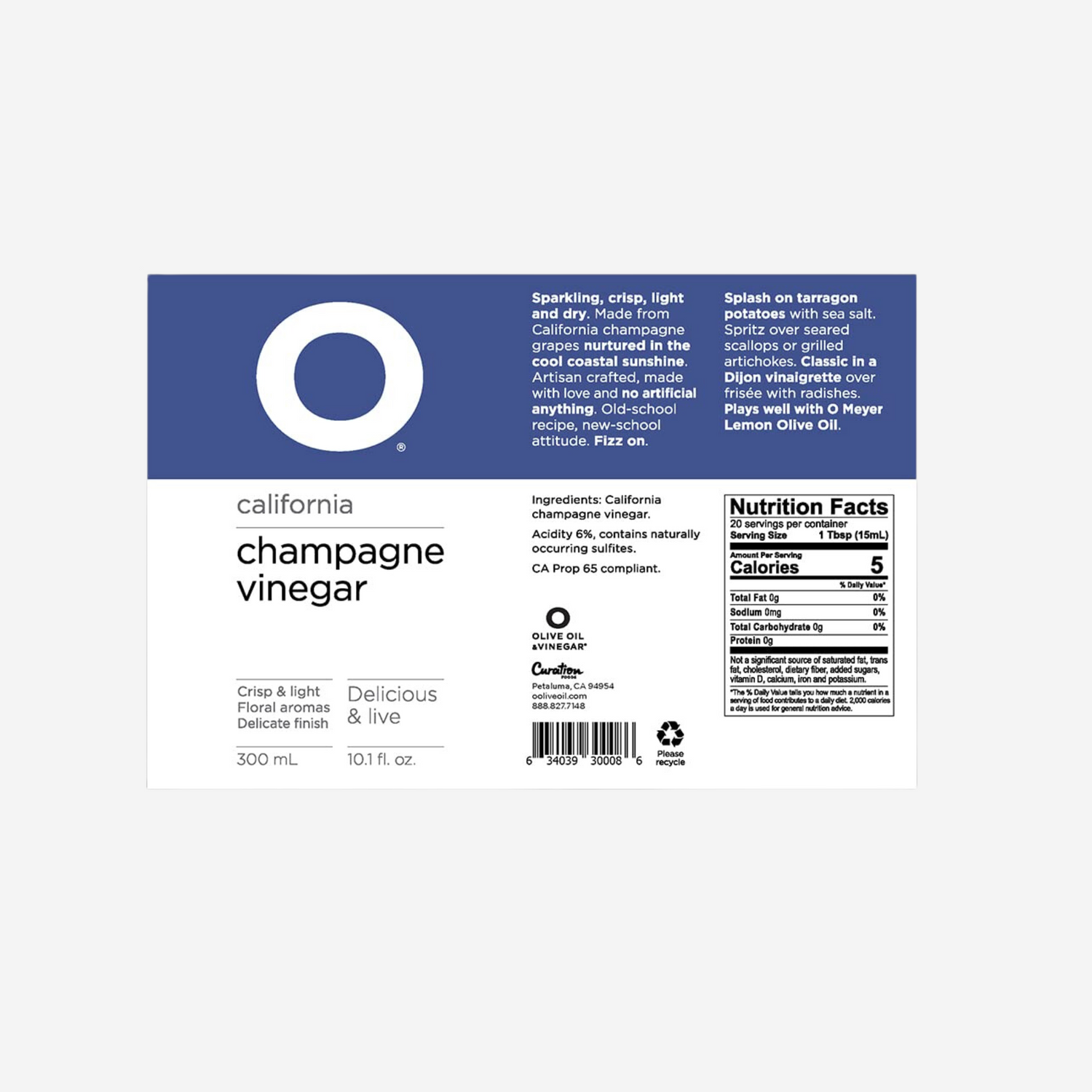 Pomegranate Delight: Champagne Vinegar, 10.1 Fl Oz by O Olive