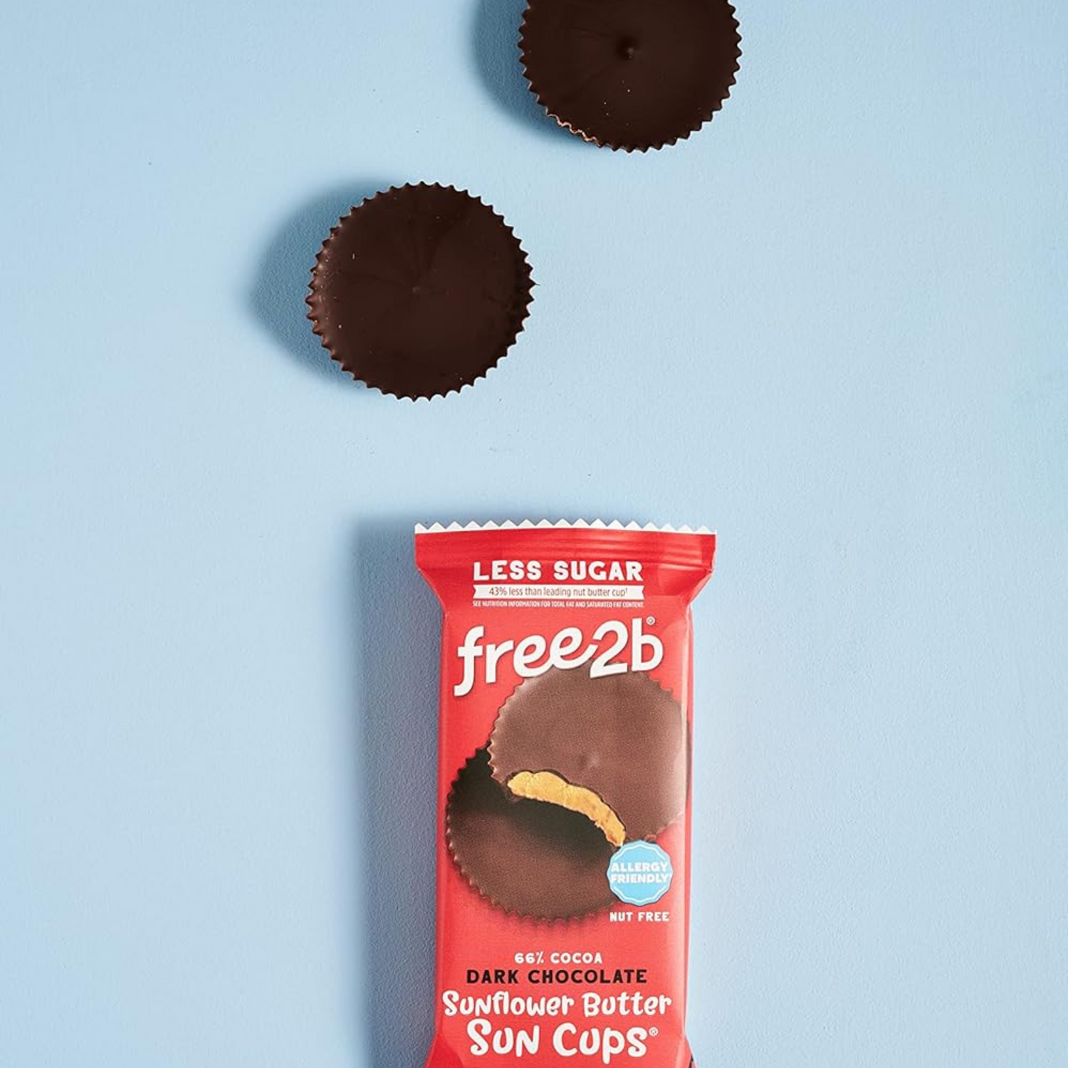 Free 2b Sunflower Butter Sun Cups, School Safe and Allergy Friendly 2-Cup Packages (Pack of 12)