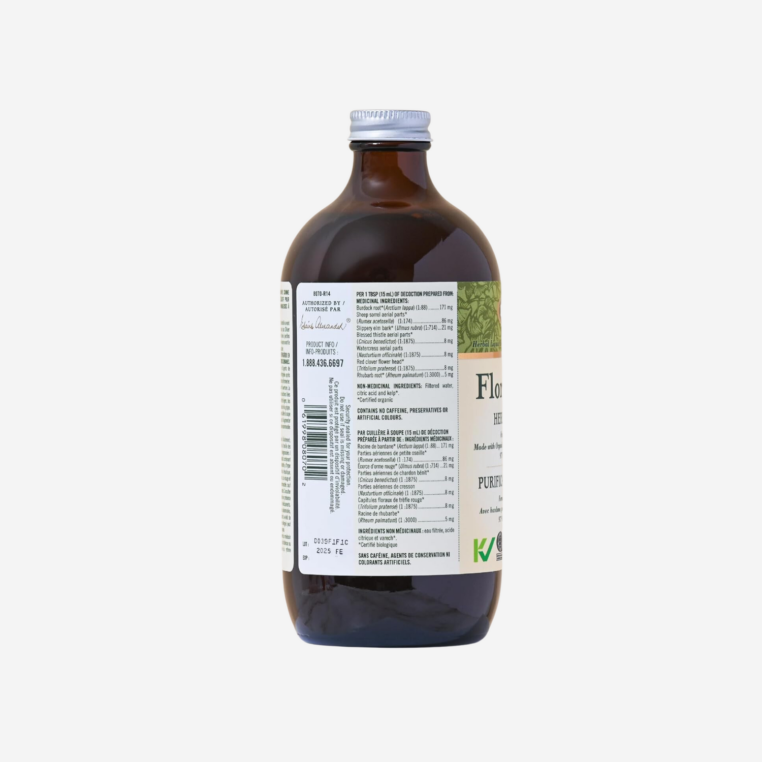 Flora Health Flor-Essence Liquid Tea Blend - Ancient 8-Herb Formula - Natural Full Body Cleanse & Detox 500mL