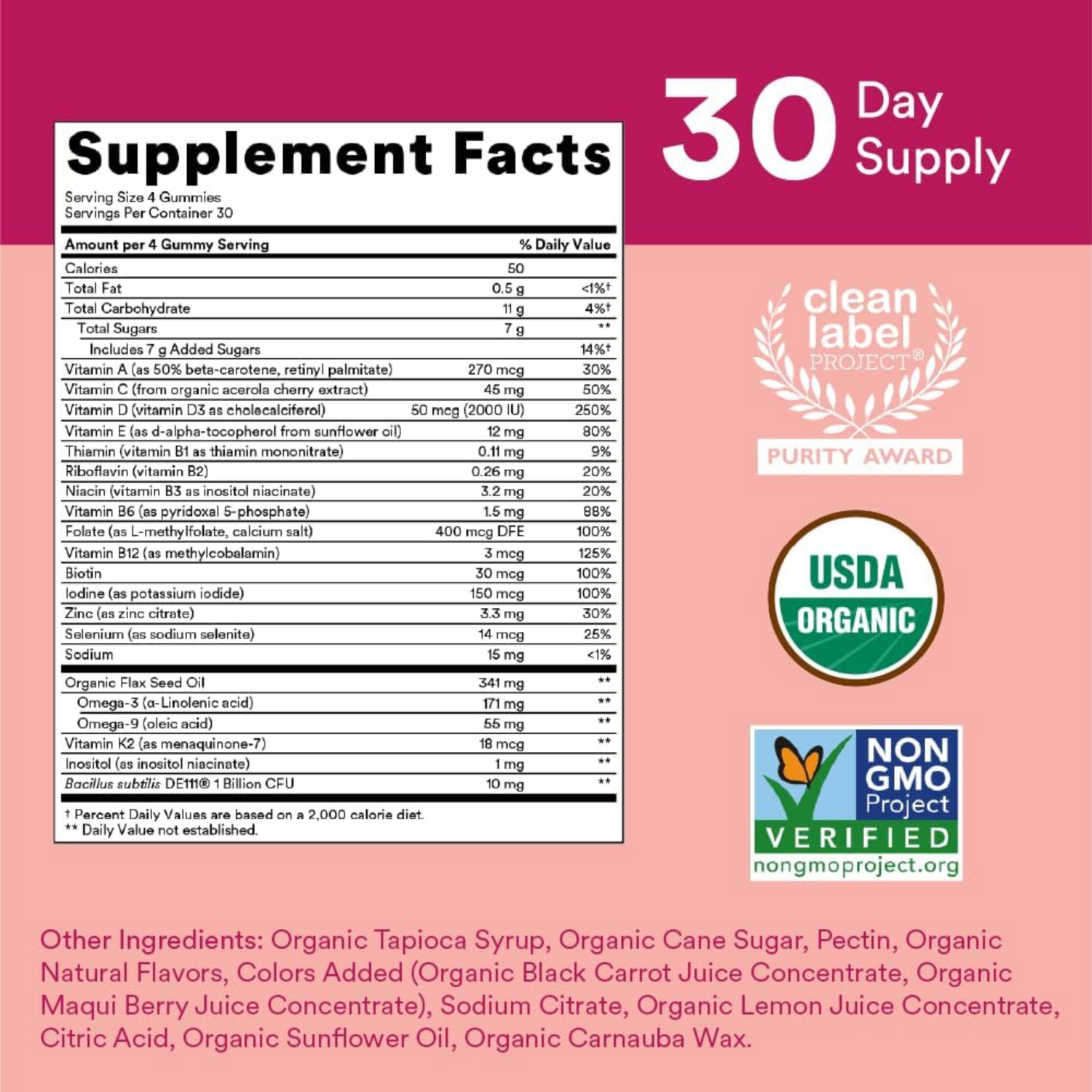 SmartyPants Organic Women's Multivitamin Gummies