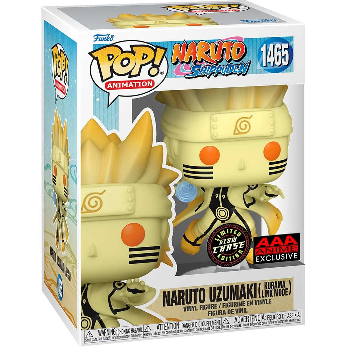 Funko Pop! Naruto Shippuden: Naruto Uzumaki Kurama Link Mode Multicolor Exclusive 