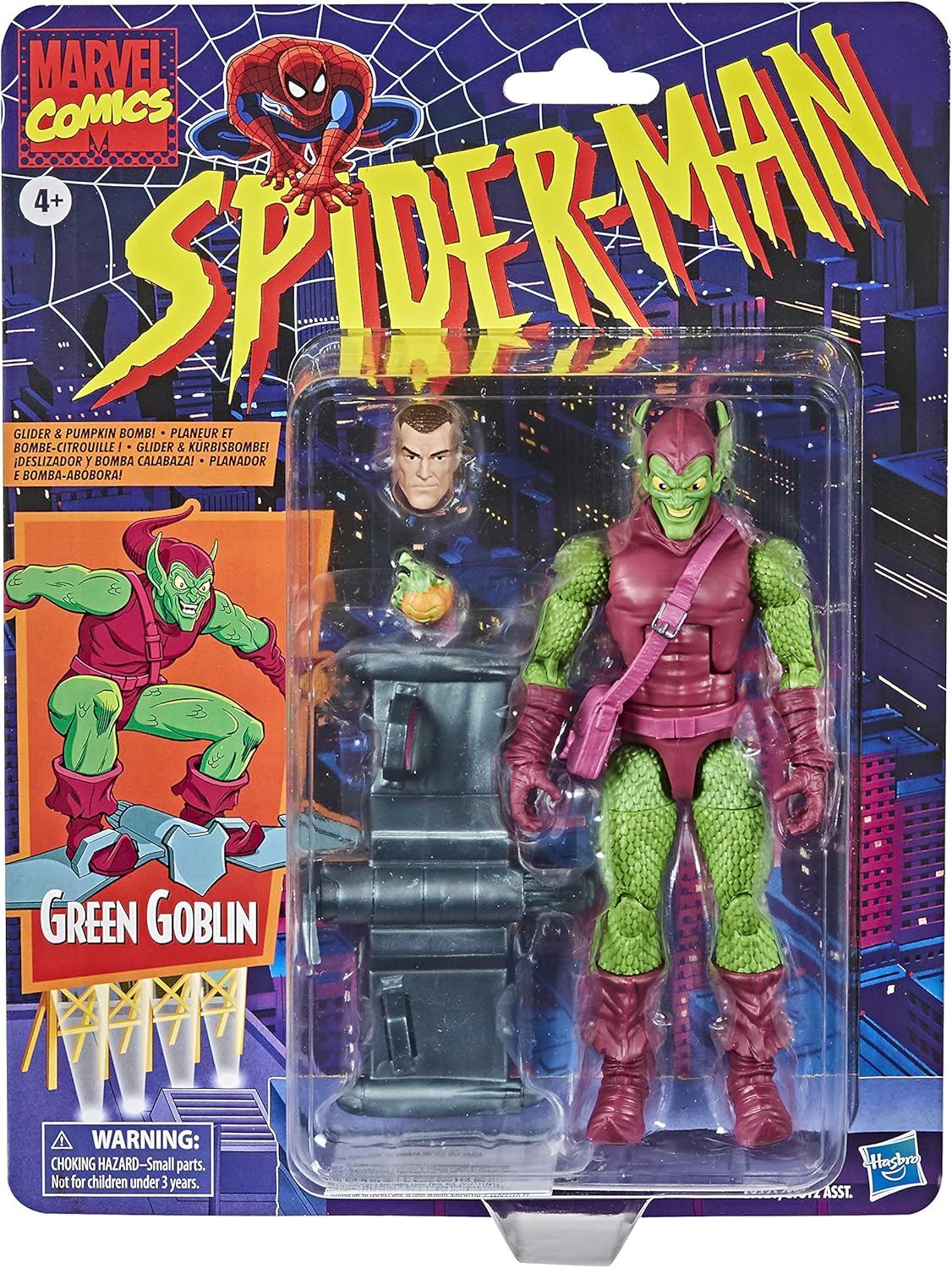 Spider-Man Hasbro Marvel Legends Series 6-inch Collectible Green Goblin Action Figure Toy Retro Collection