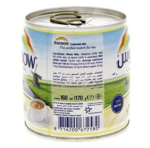 Rainbow Evaporated Milk Full Cream Sterilized 6oz. 170gm each 6 Cans