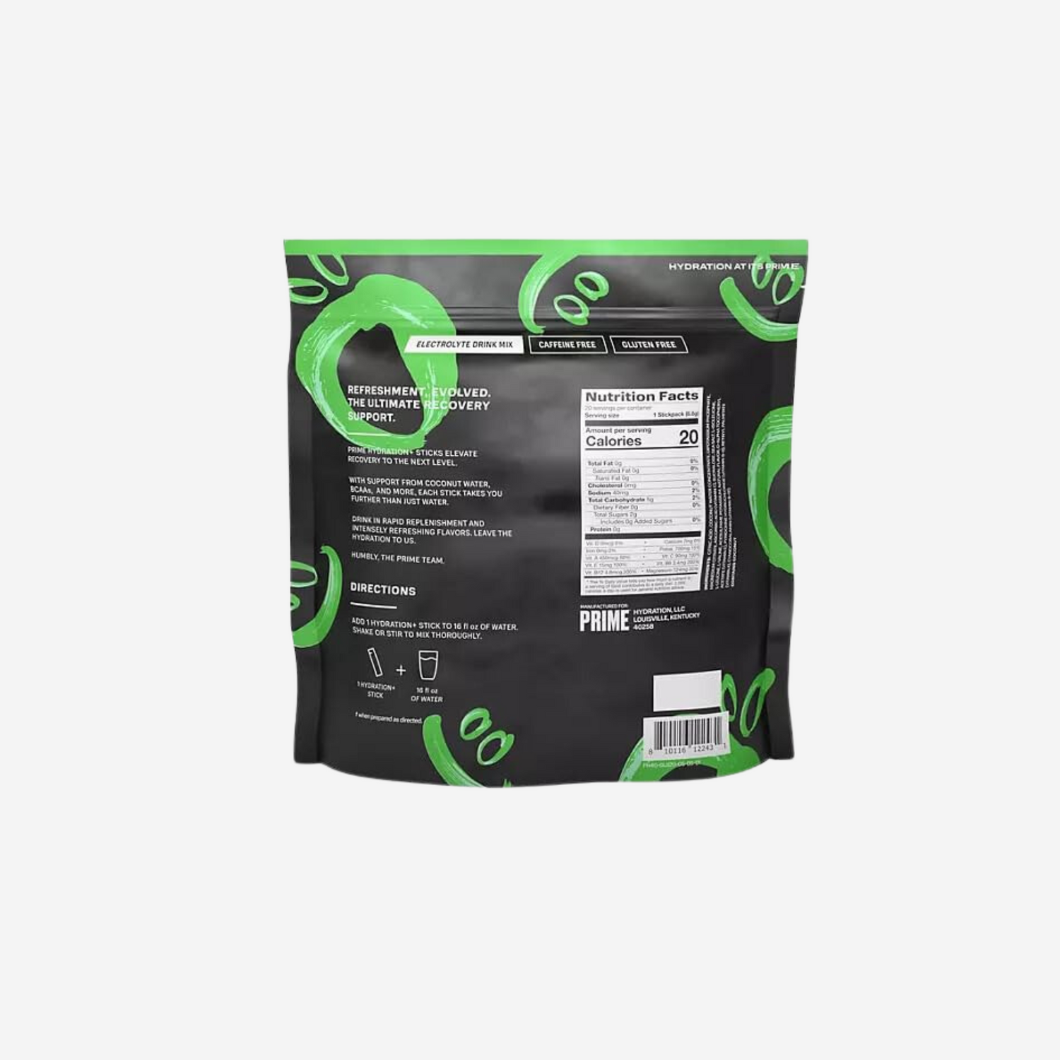 Prime Hydration + Electrolyte Drink Mix Sticks Glowberry