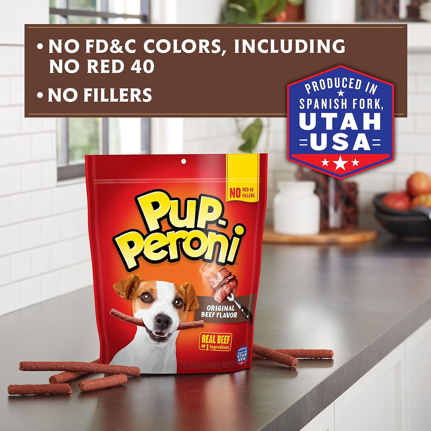Pup-Peroni Dog Treats, Original Beef Flavor, 22.5 OZ Real Beef