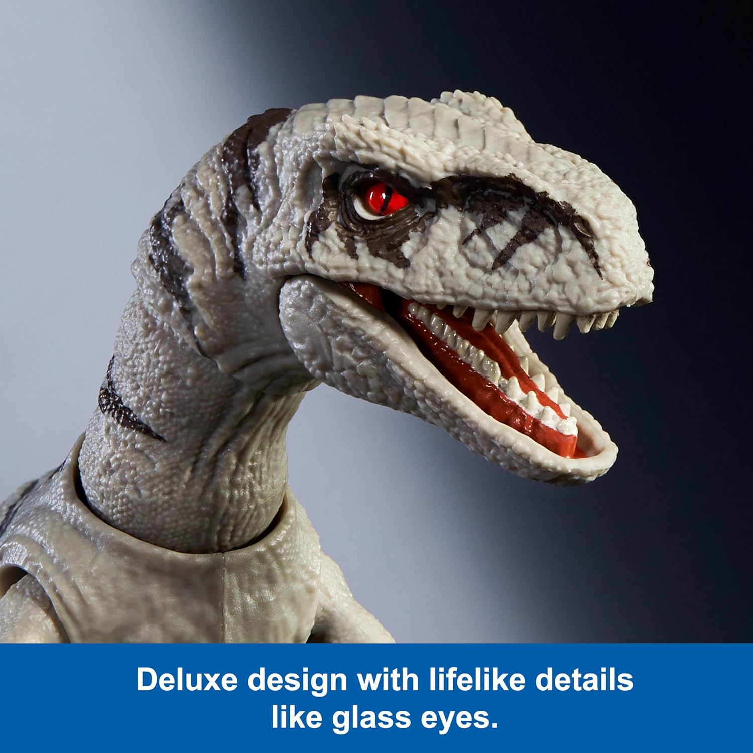 Mattel Jurassic World Hammond Collection Dinosaur Action Figure Toy, Atrociraptor Ghost