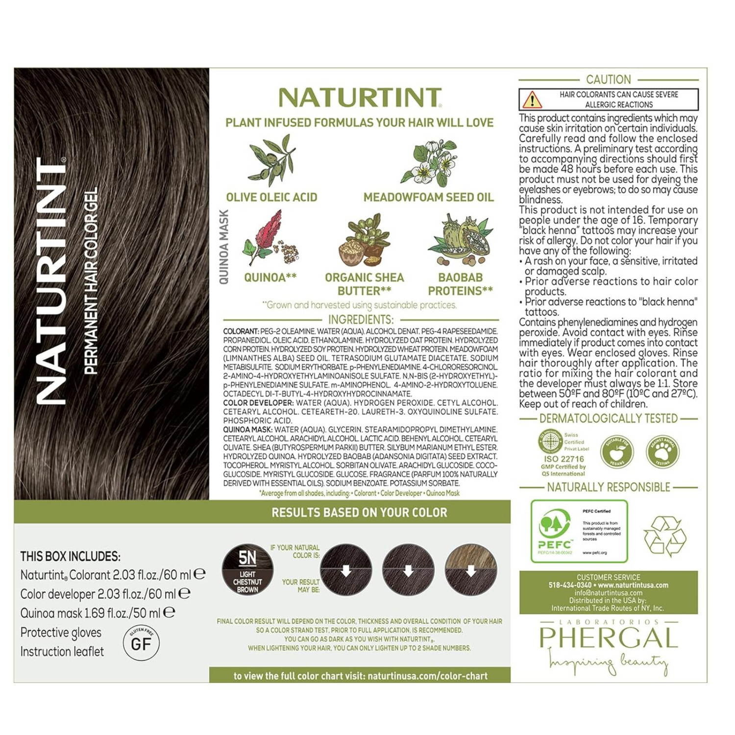 Naturtint Permanent Hair Color 5N Light Chestnut Brown (Pack of 6)