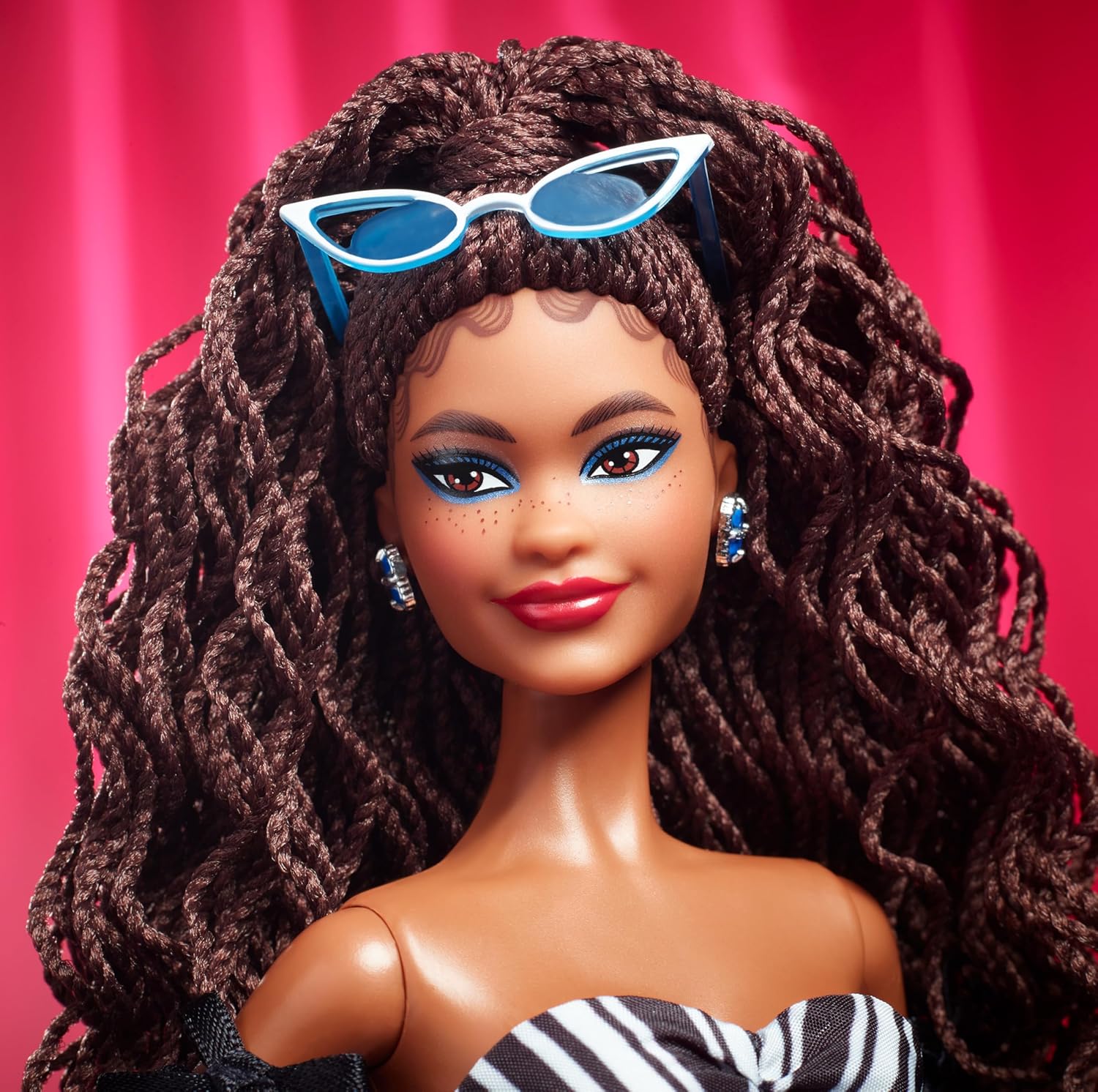 Barbie Signature Doll, 65th Anniversary Collectible with Brown Braided Hair
