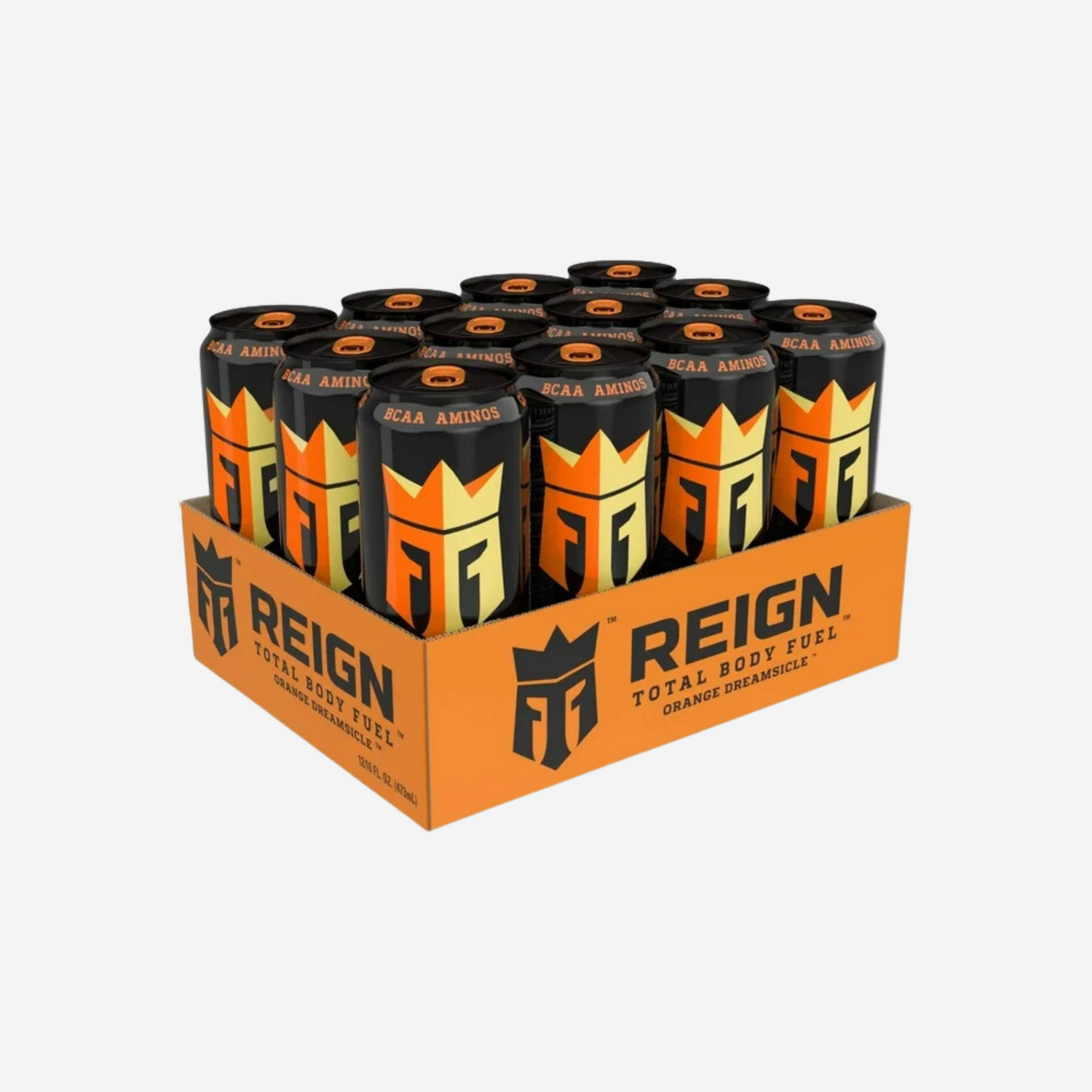 Reign Total Body Fuel Energy Drink, Orange Dreamsicle, 16 fl oz 12 Cans
