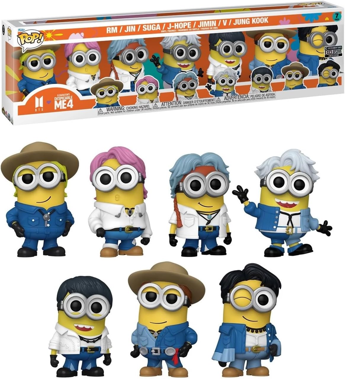 Funko - Despicable Me 4 - Minions x BTS Pop! Vinyl Figure 7-Pack - EE Excl.