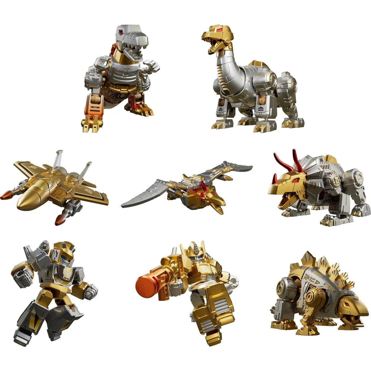 Blokees Transformers Limited Edition Gold Series 3 Dinobot Desertion Model Kit with Optimus Prime, Wheeljack, and Skywarp