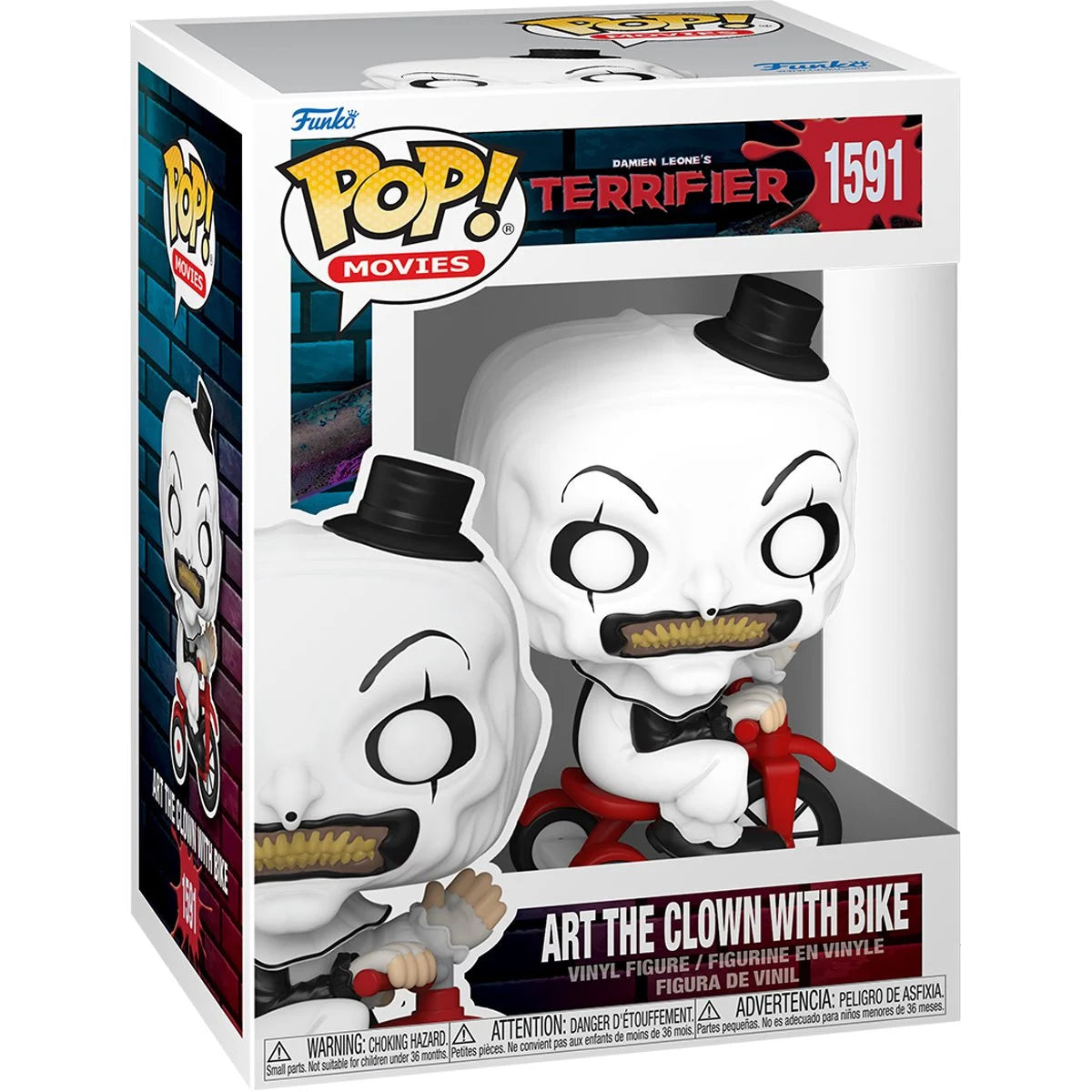 Funko POP! Movies: Terrifier - Art the Clown with Bike - Collectable Vinyl Figure - Gift Idea - Official Merchandise - for Kids & Adults - Horror Fans - Model Figure for Collectors and Display