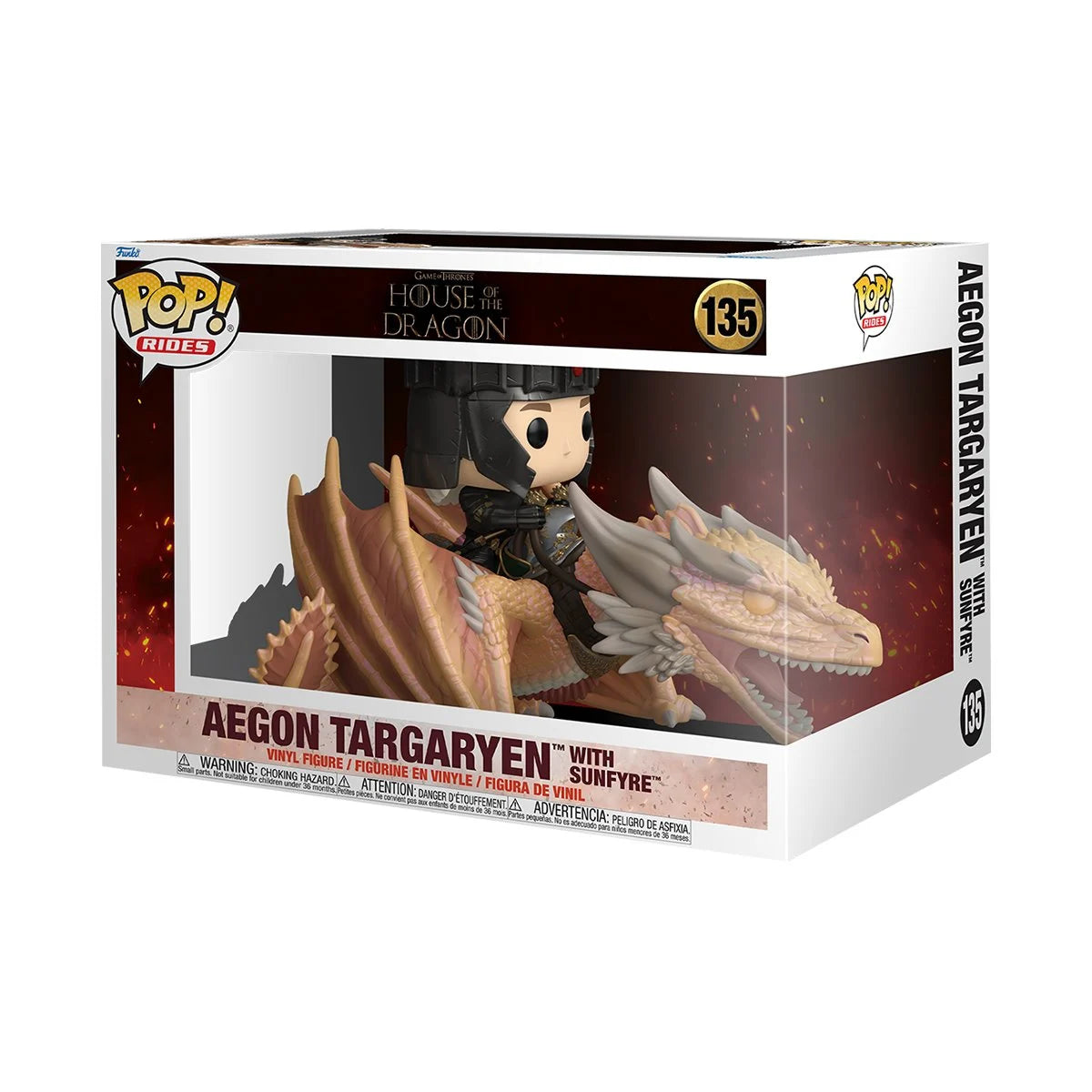 Funko Pop Rides: House of The Dragon - Aegon Targaryen and Sunfyre - Collectable Vinyl Figure - Gift Idea - Official Merchandise - Toys for Kids & Adults - Comedy Fans