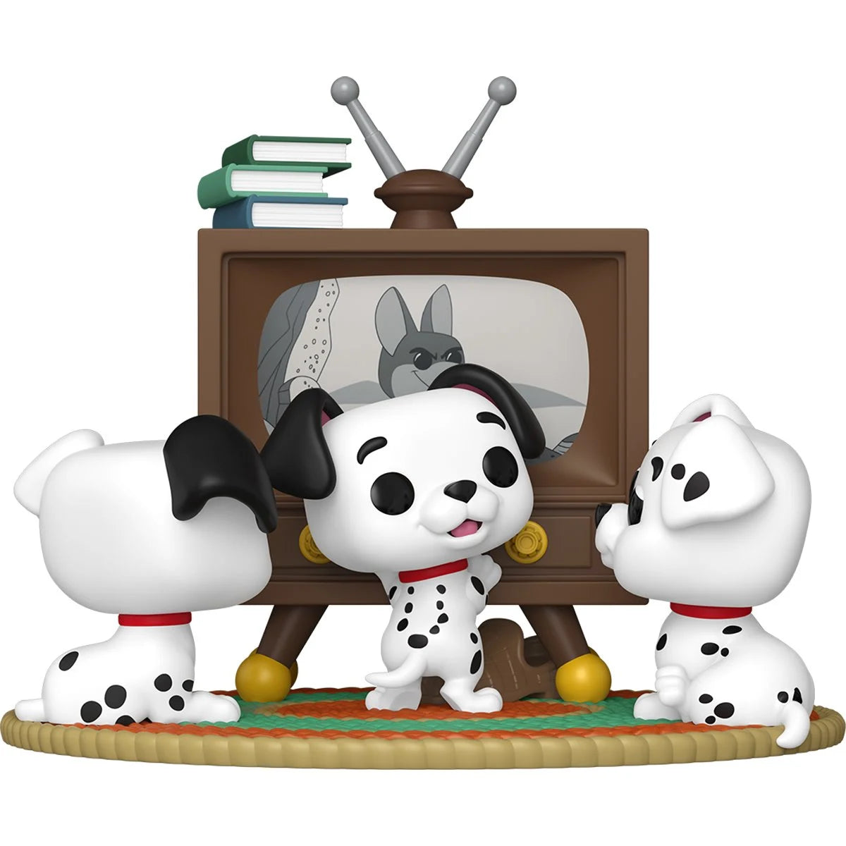 Funko Pop! Moments: Disney - 101 Dalmatians - Rolly, Patch & Lucky with TV - Collectable Vinyl Figure 