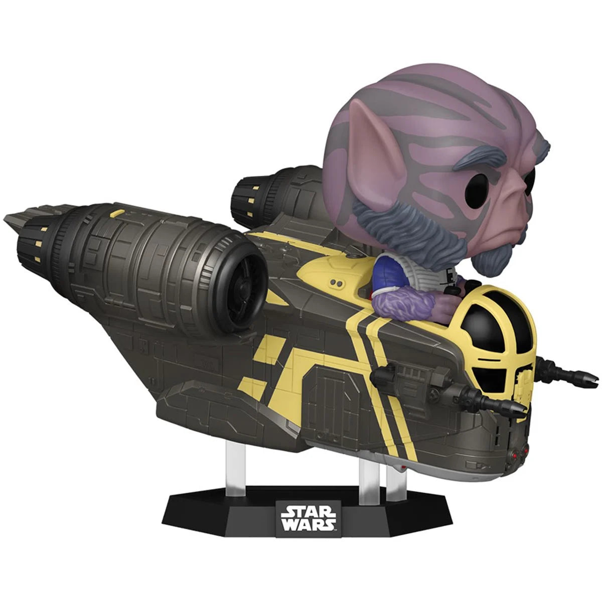 Funko Pop! Rides Deluxe: Mandalorian & Grogu - Zeb Orrelios in The Razor Crest - Collectable Vinyl Figure - Gift Idea - Official Merchandise - Toys for Kids & Adults - Star Wars Fans