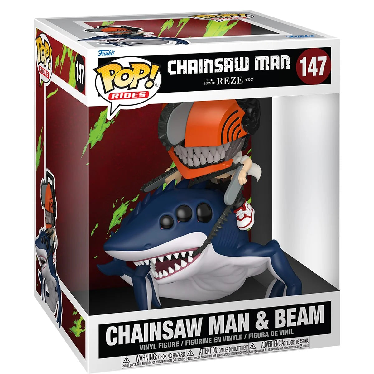 Funko Pop! Rides Deluxe: Chainsaw Man Reze - Chainsaw Man and Beam - Collectable Vinyl Figure - Gift Idea - Official Merchandise - Toys for Kids & Adults - Anime Fans