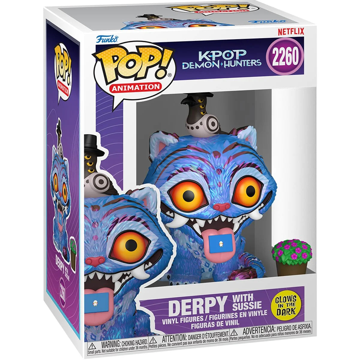 Funko Pop! Animation: Kpop Demon Hunters - Derpy with Sussie (Glows in The Dark) Vinyl Figure Collectibles Bundled with Box Protector