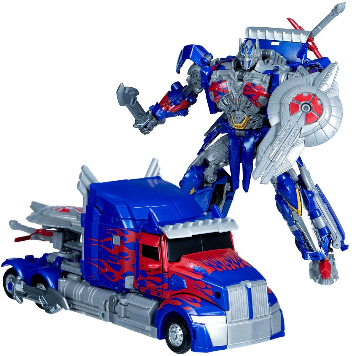 Transformers Toys Studio Series Leader Class Age of Extinction Optimus Prime, 8.5-inch Converting Action Figure, Ages 8+