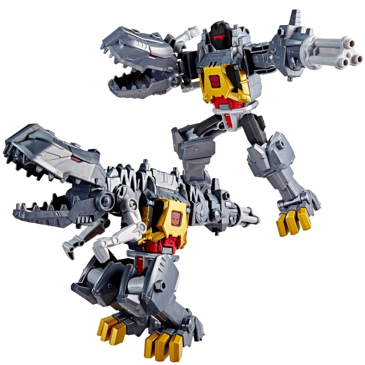 Transformers Cyberworld Grimlock Chomp & Battle 9-Inch Action Figure, Quick Change to Dino Mode, Robot Toys for Boys & Girls 6+ Years
