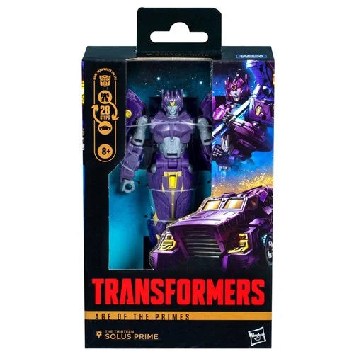 Transformers Age of The Primes Deluxe Class The Thirteen Solus Prime, 5.5-inch Converting Action Figure