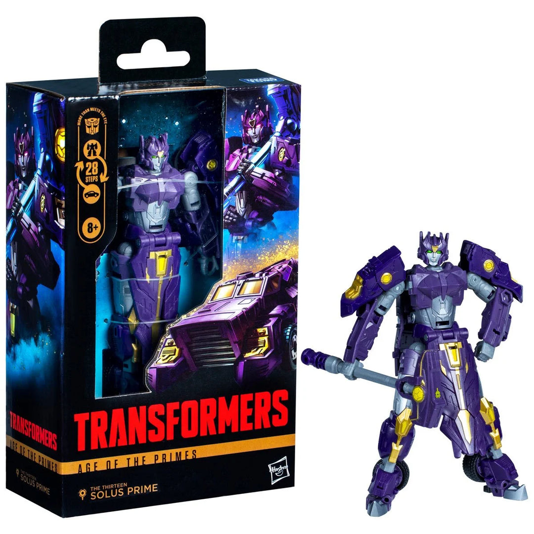 Transformers Age of The Primes Deluxe Class The Thirteen Solus Prime, 5.5-inch Converting Action Figure