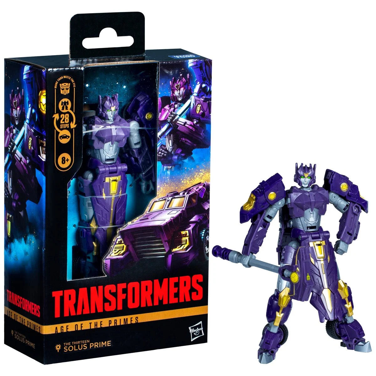 Transformers Age of The Primes Deluxe Class The Thirteen Solus Prime, 5.5-inch Converting Action Figure