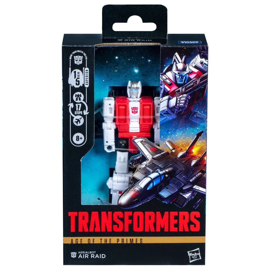 Transformers Age of The Primes Deluxe Class Aerialbot Air Raid, 5.5-inch Converting Action Figure, Robot Toys
