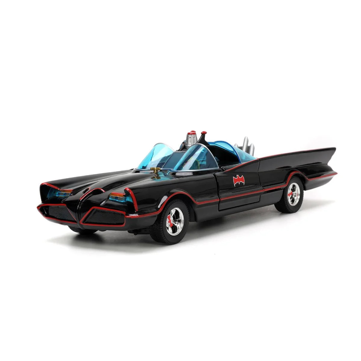 toy Cars DC Comics 1:24 Classic TV Series Batman Batmobile Die-Cast Car & 2.75" Batman, Robin, Penguin, & The Joker Figures