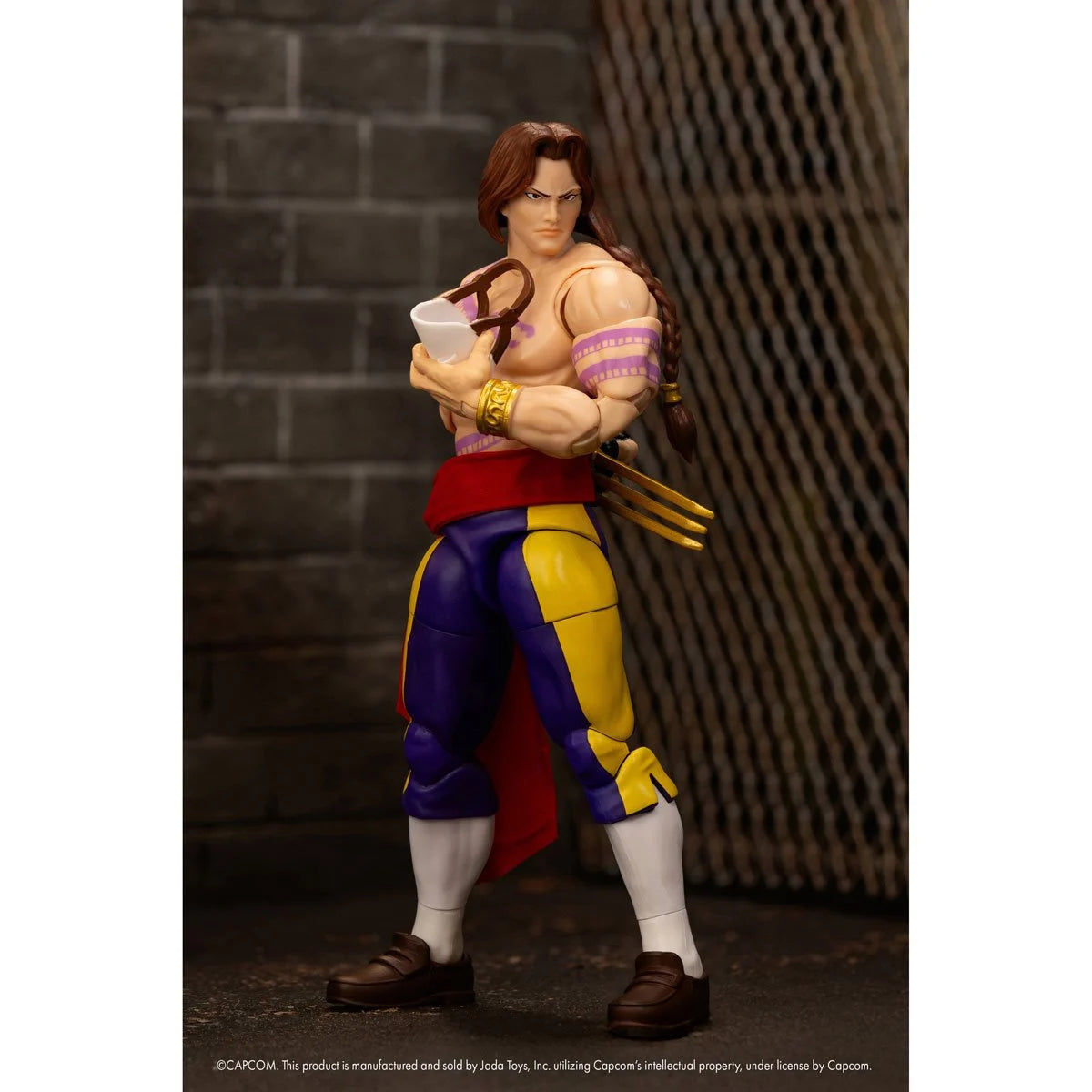 Jada Toys Street Fighter II Vega (Wave 4) Action Figure 1:12 Scale, 6" Tall, Interchangeable Heads, Hands & Claw Accessories