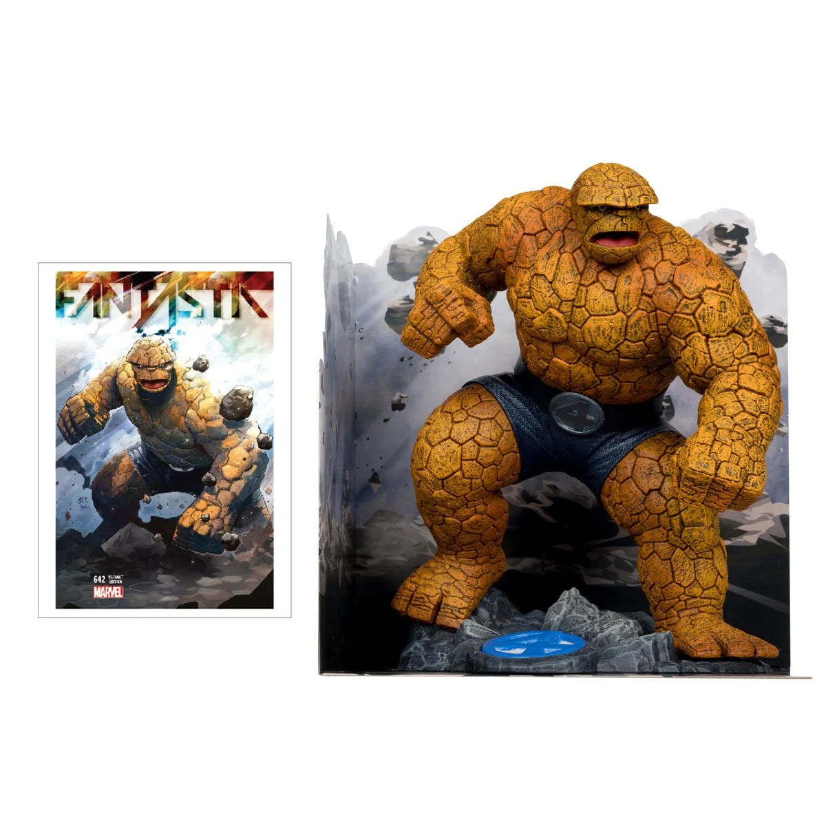 McFarlane Toys Marvel The Thing 1:10th Scale Collectible with Scene (Fantastic Four 