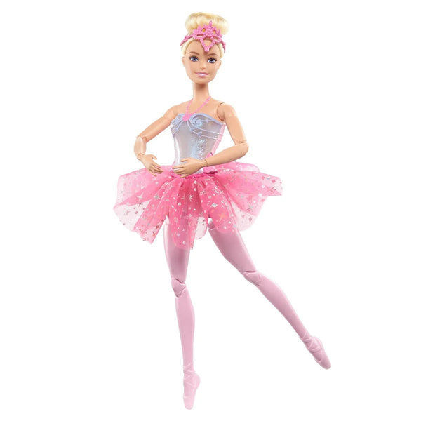 Barbie Dreamtopia Twinkle Lights Ballerina Doll with Blonde Hair & Light-Up Feature Wearing Royal Headband & Pink Tutu