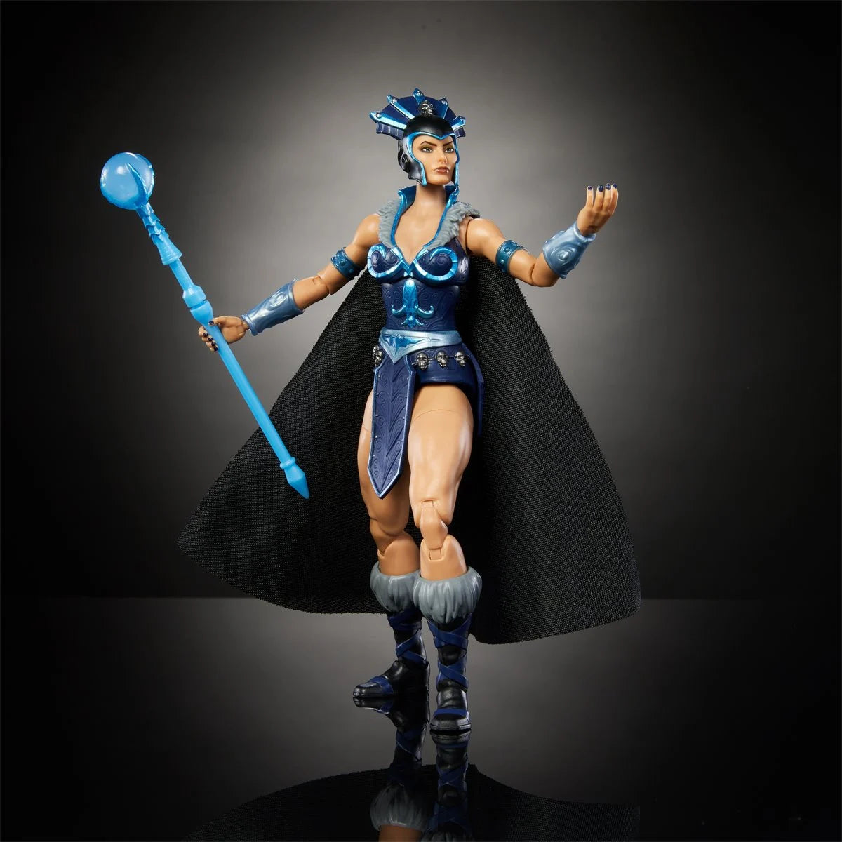 Masters of the Universe Masterverse 7-Inch Action Figure, New Eternia Evil-Lyn, Motu Toy Villain Sorceress, 30 Articulations, Staff with Orb