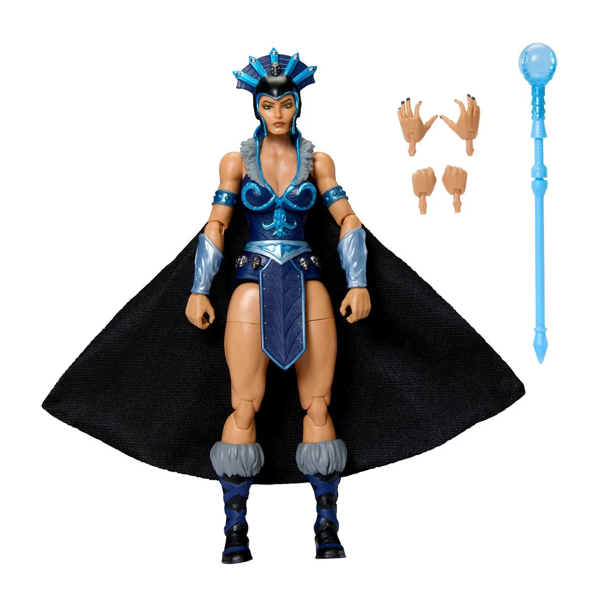 Masters of the Universe Masterverse 7-Inch Action Figure, New Eternia Evil-Lyn, Motu Toy Villain Sorceress, 30 Articulations, Staff with Orb