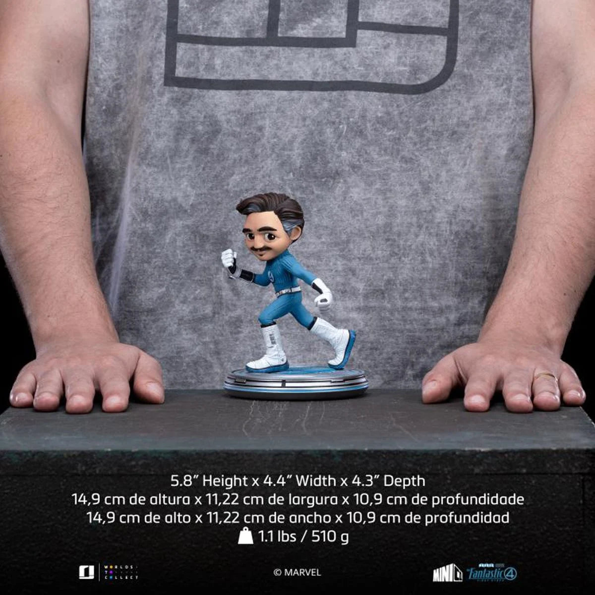 Iron Studios Collectible Statue Mr. Fantastic 1/10 - Fantastic Four - Minico PVC Multicolor 5.8 inches 14.9 cm