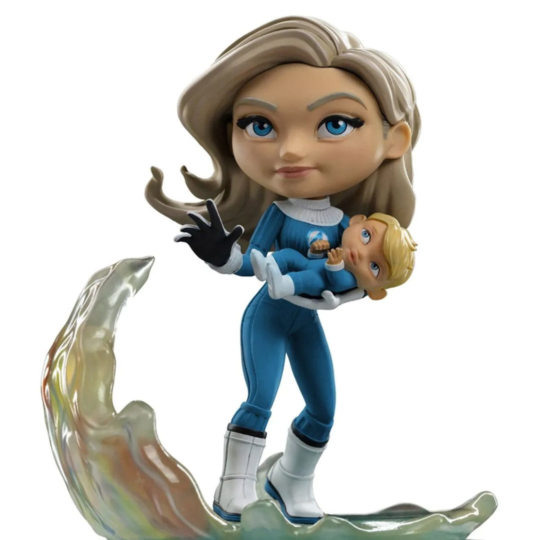 Iron Studios Collectible Statue The Invisible Woman and Franklin - Fantastic Four - Minico PVC Multicolor 5.8 inches 14.8 cm