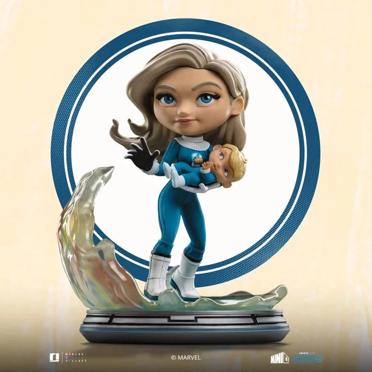 Iron Studios Collectible Statue The Invisible Woman and Franklin - Fantastic Four - Minico PVC Multicolor 5.8 inches 14.8 cm