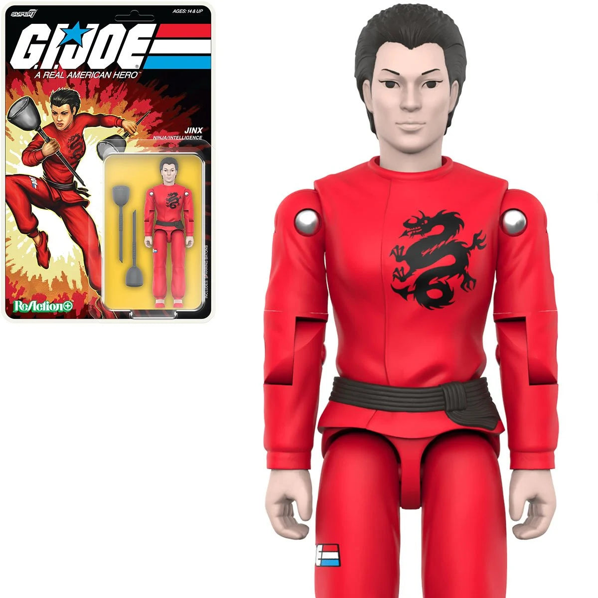 Super7 Reaction+ G.I. Joe Jinx (Movie Collection) - 3.75" G.I. Joe Action Figure with Accessories - Classic Cartoon Collectibles and Retro Toys