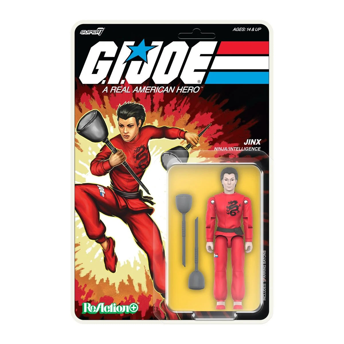 Super7 Reaction+ G.I. Joe Jinx (Movie Collection) - 3.75" G.I. Joe Action Figure with Accessories - Classic Cartoon Collectibles and Retro Toys