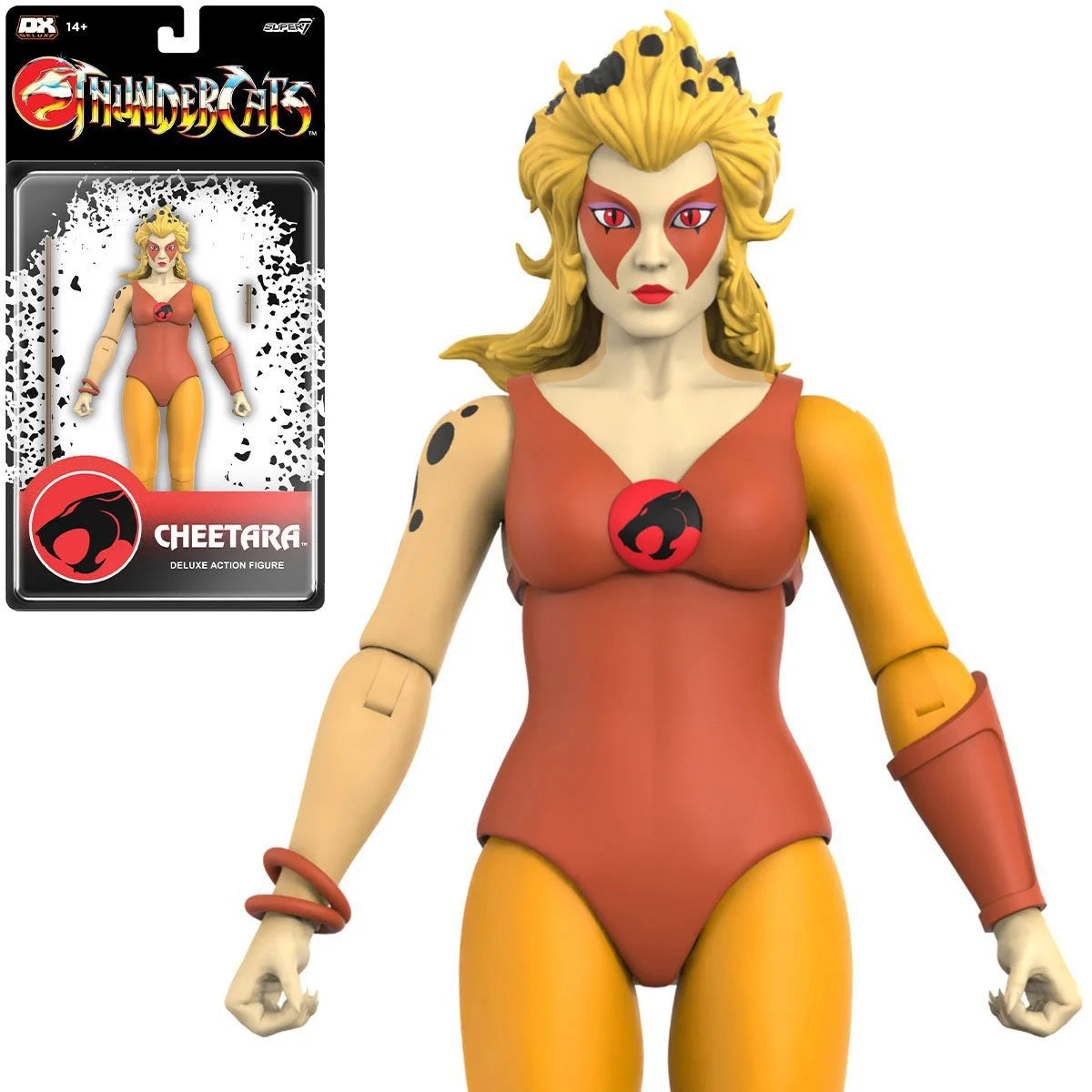 Super7 Deluxe Thundercats Cheetara - 7" Thundercats Action Figure with Accessories Classic Cartoon Collectibles and Retro Toys