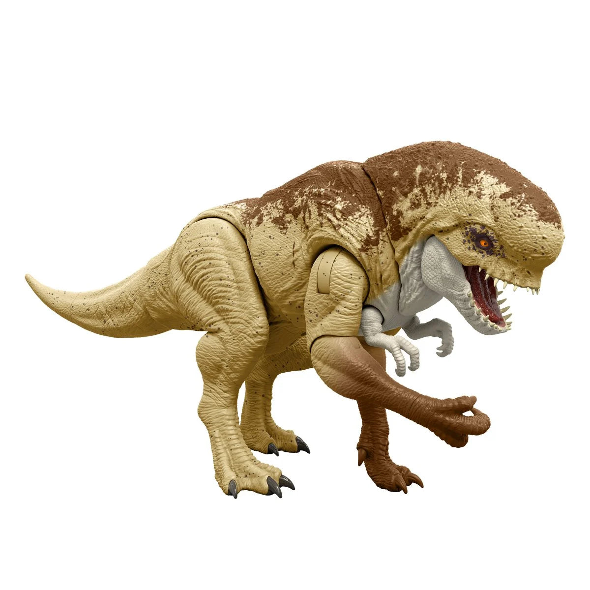 Mattel Jurassic World Rebirth Distortus Rex Rumble N Rampage Dinosaur Action Figure 22 Inch with 2 Attack Actions, Content-Accurate, Digital Play
