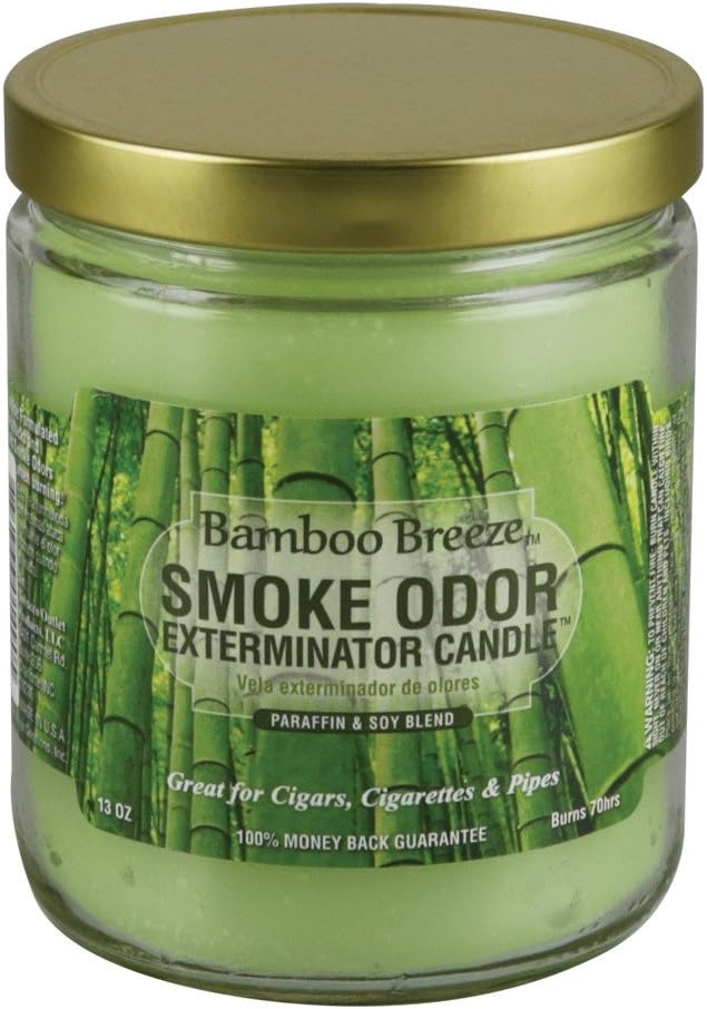 Smoke Odor Exterminator 13oz Jar Candle, Bamboo Breeze