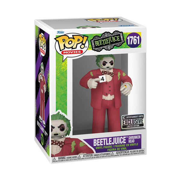 Funko Pop! Beetlejuice Shrunken Head - Vinyl Figure #1761 - Entertainment Earth Exclusive