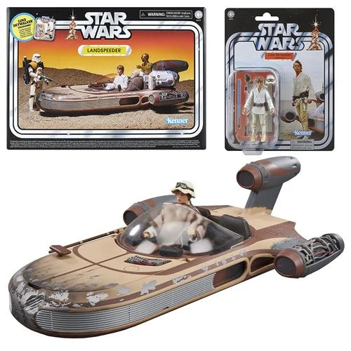 Star Wars The Vintage Collection, Landspeeder Vehicle with 3.75-Inch Luke Skywalker Figure, Star Wars : A New Hope