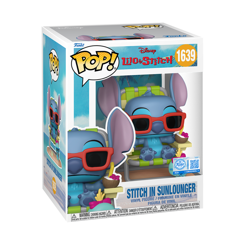 Funko Pop Lilo & Stitch Stitch in Sunlounger Premium Vinyl Figure 