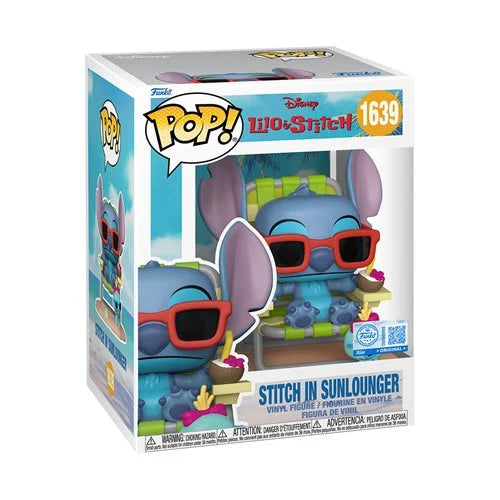 Funko Pop Lilo & Stitch Stitch in Sunlounger Premium Vinyl Figure 