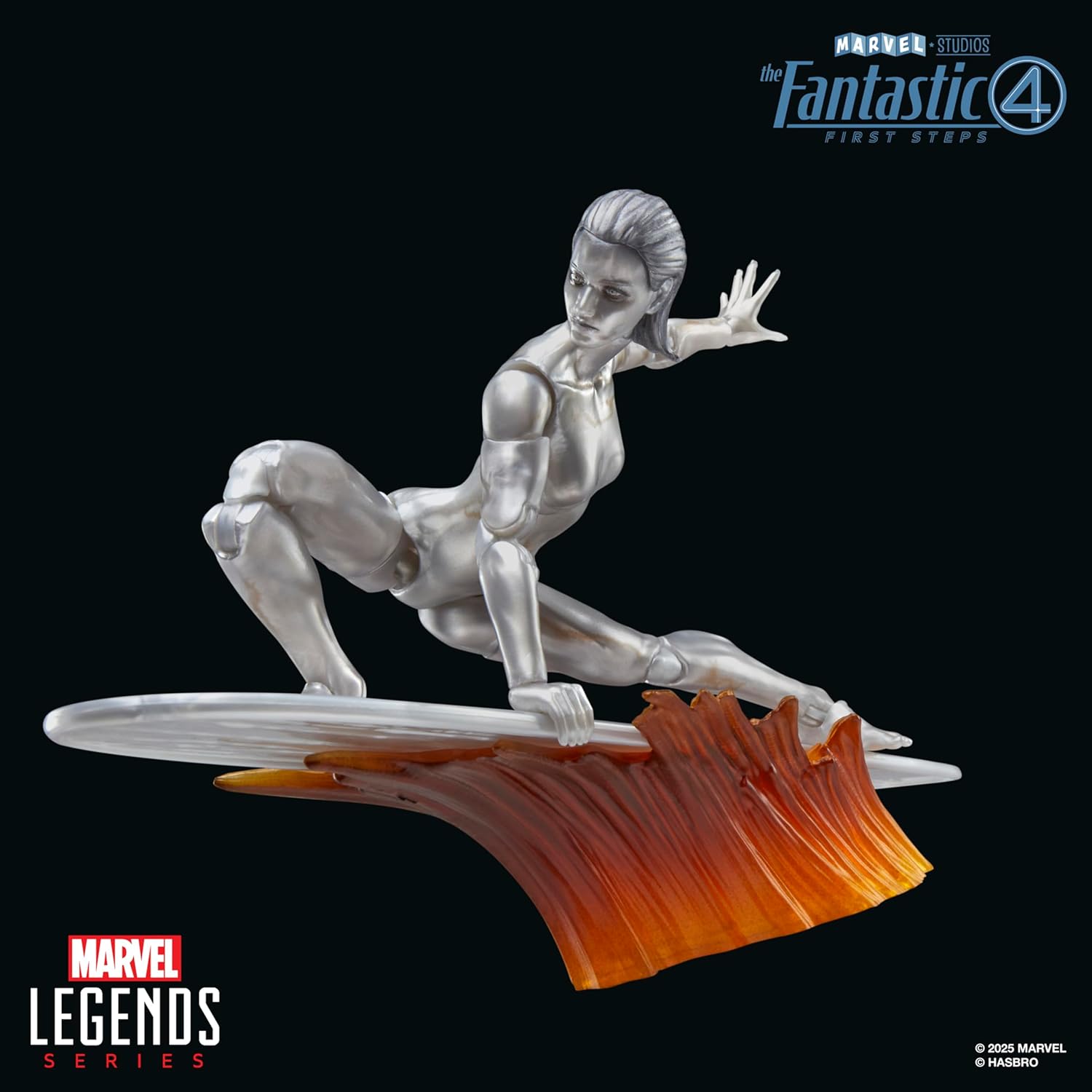 Marvel Legends Series Silver Surfer, The Fantastic Four: First Steps Movie Collectible 6 Inch Action Figure Toy